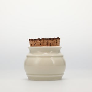 キッチンツールキャニスター 75mm 樽 グレー 鬼皮コルク付 5114