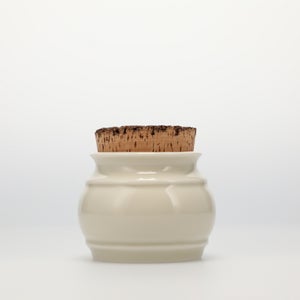 キッチンツールキャニスター 75mm 樽 グレー 鬼皮コルク付 5115