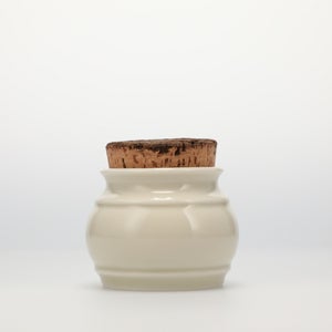 キッチンツールキャニスター 75mm 樽 グレー 鬼皮コルク付 5116