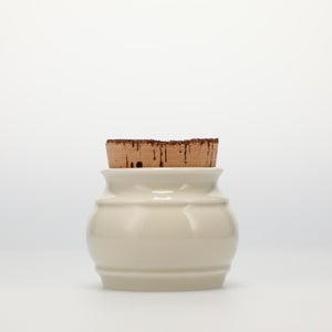 キッチンツールキャニスター 75mm 樽 グレー 鬼皮コルク付 5118