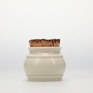 キッチンツールキャニスター 75mm 樽 グレー 鬼皮コルク付 5146