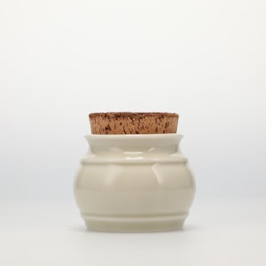 キッチンツールキャニスター 75mm 樽 グレー 鬼皮コルク付 5147