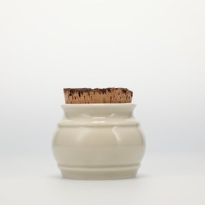 キッチンツールキャニスター 75mm 樽 グレー 鬼皮コルク付 5149