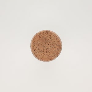 キッチンツールキャニスター 75mm 樽 グレー 鬼皮コルク付 5044