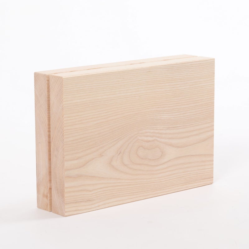 【新品・未使用】SIDE BY SIDE ナイフブロック（木製包丁差し） ナイフブロック Timber Twin｜厚さ3.5cmのアッシュ無垢板｜Scope