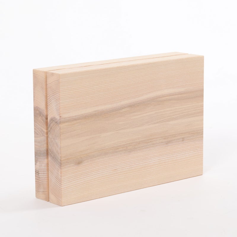 【新品・未使用】SIDE BY SIDE ナイフブロック（木製包丁差し） ナイフブロック Timber Twin｜厚さ3.5cmのアッシュ無垢板｜Scope