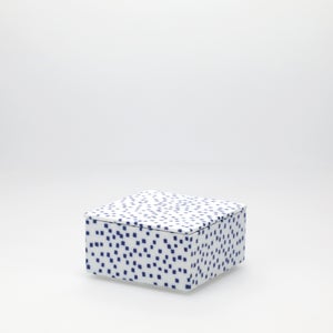 重箱 小＋蓋セット 四角ちらし/呉須 0001