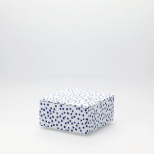 重箱 小＋蓋セット 四角ちらし/呉須 0004