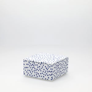 重箱 小＋蓋セット 四角ちらし/呉須 0005