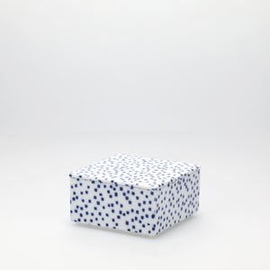 重箱 小＋蓋セット 四角ちらし/呉須 0006