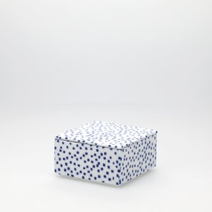 重箱 小＋蓋セット 四角ちらし/呉須 0007