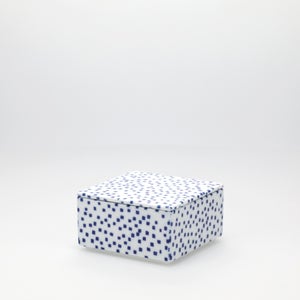 重箱 小＋蓋セット 四角ちらし/呉須 0008