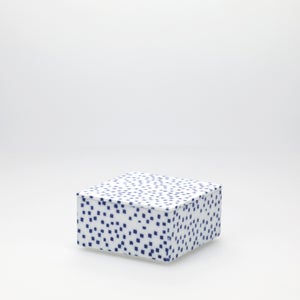 重箱 小＋蓋セット 四角ちらし/呉須 0009