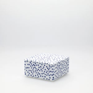 重箱 小＋蓋セット 四角ちらし/呉須 0001