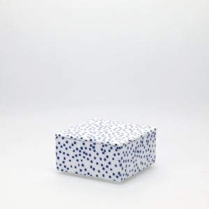 重箱 小＋蓋セット 四角ちらし/呉須 0002