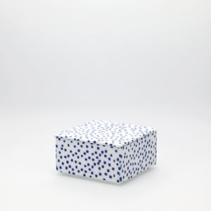 重箱 小＋蓋セット 四角ちらし/呉須 0007