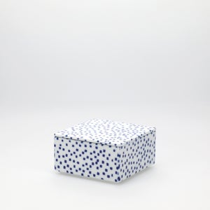 重箱 小＋蓋セット 四角ちらし/呉須 0008