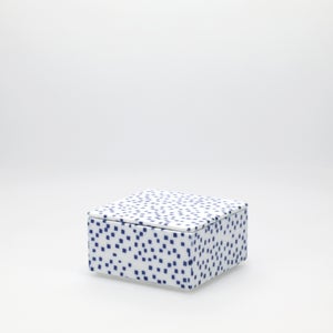 重箱 小＋蓋セット 四角ちらし/呉須 0009