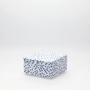 重箱 小＋蓋セット 四角ちらし/呉須 0010