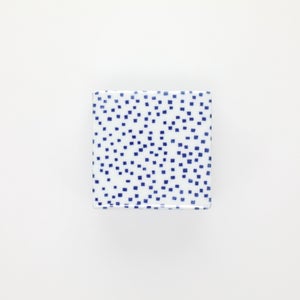 重箱 小＋蓋セット 四角ちらし/呉須 0004