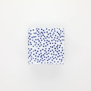 重箱 小＋蓋セット 四角ちらし/呉須 0009