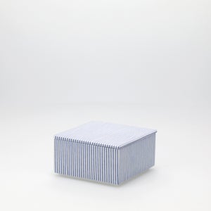 重箱 小＋蓋セット 縞/呉須 0002