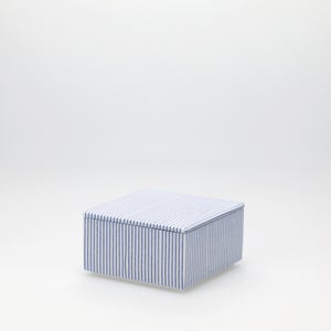 重箱 小＋蓋セット 縞/呉須 0005