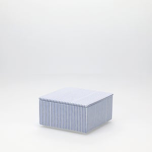 重箱 小＋蓋セット 縞/呉須 0006