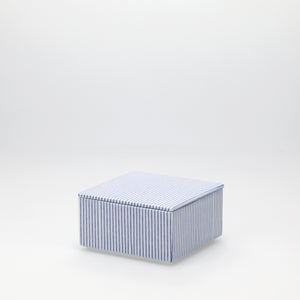 重箱 小＋蓋セット 縞/呉須 0007