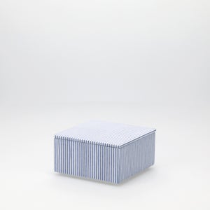 重箱 小＋蓋セット 縞/呉須 0008