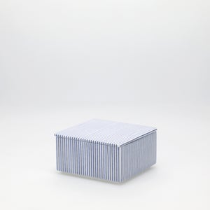 重箱 小＋蓋セット 縞/呉須 0002