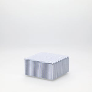 重箱 小＋蓋セット 縞/呉須 0005