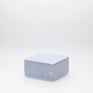 重箱 小＋蓋セット 縞/呉須 0006