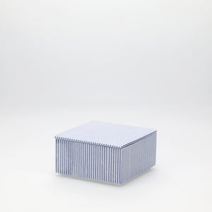 重箱 小＋蓋セット 縞/呉須 0007