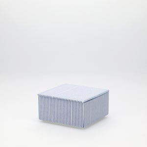 重箱 小＋蓋セット 縞/呉須 0009