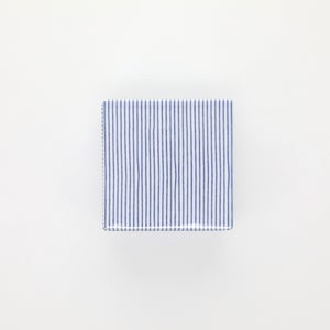 重箱 小＋蓋セット 縞/呉須 0003