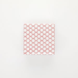 重箱 小＋蓋セット 角松皮菱/赤絵 0002