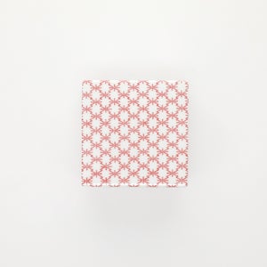 重箱 小＋蓋セット 角松皮菱/赤絵 0004