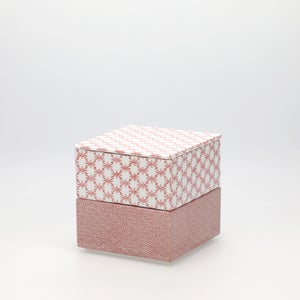 重箱 小＋蓋 2段セット 赤絵 / 赤絵 0256