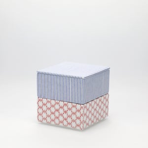 重箱 小＋蓋 2段セット 呉須 / 赤絵 0021