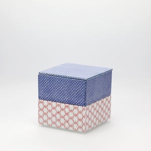 重箱 小＋蓋 2段セット 呉須 / 赤絵 0023