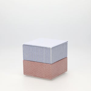 重箱 小＋蓋 2段セット 呉須 / 赤絵 0135