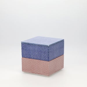 重箱 小＋蓋 2段セット 呉須 / 赤絵 0164