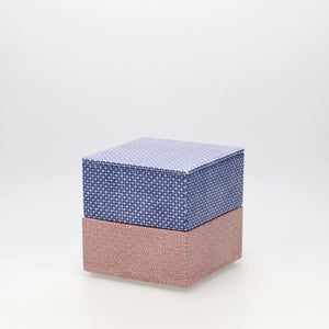 重箱 小＋蓋 2段セット 呉須 / 赤絵 0167