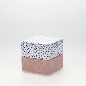 重箱 小＋蓋 2段セット 呉須 / 赤絵 0174