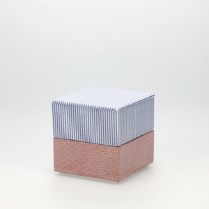 重箱 小＋蓋 2段セット 呉須 / 赤絵 0142