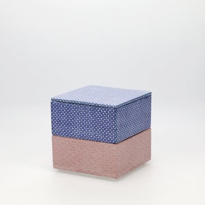 重箱 小＋蓋 2段セット 呉須 / 赤絵 0164