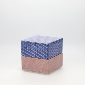 重箱 小＋蓋 2段セット 呉須 / 赤絵 0165