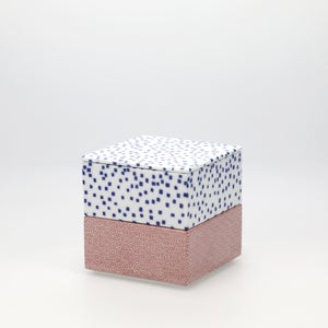 重箱 小＋蓋 2段セット 呉須 / 赤絵 0174