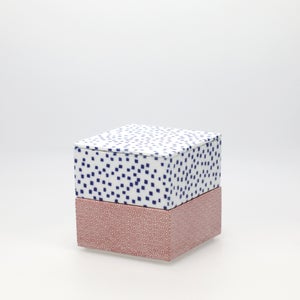 重箱 小＋蓋 2段セット 呉須 / 赤絵 0175